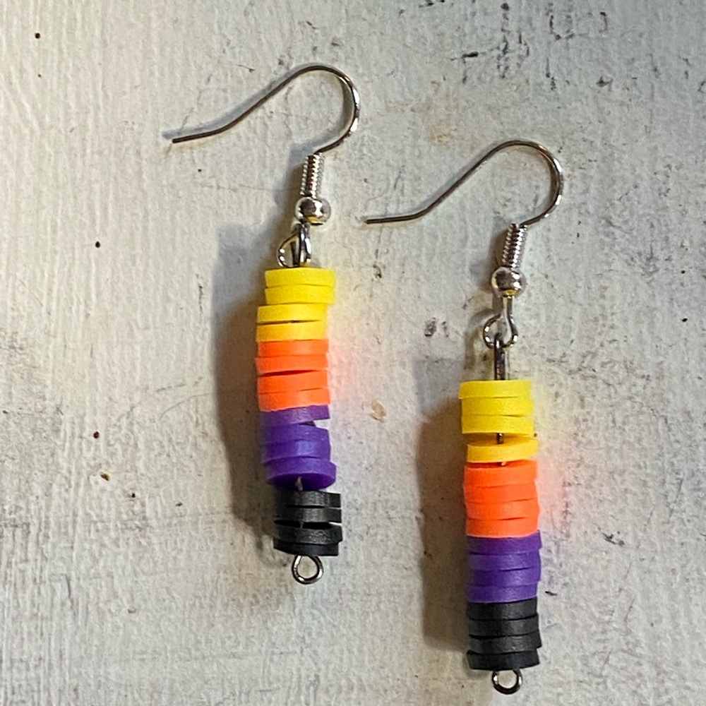 Colorful Stacked Bead Earrings